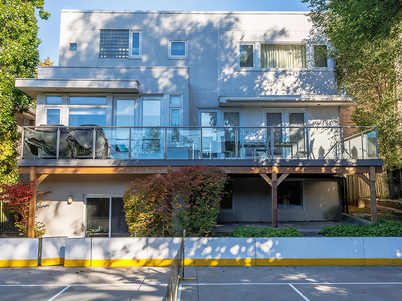 A frontal view of the Midtown Toronto 2025 deck renovation project.